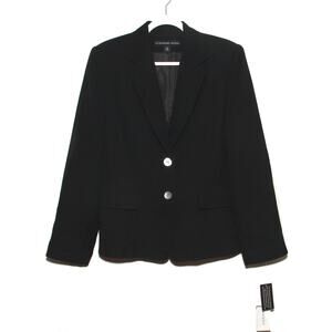 NEW Josephine Chaus Black Silk Blazer Size 12